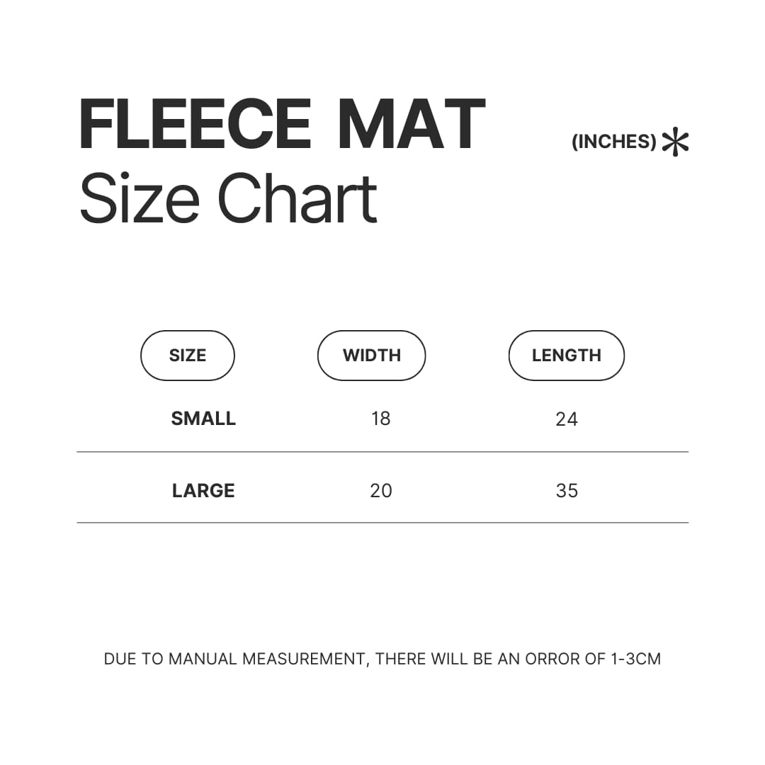 Fleece Mat Size Chart - Neon Genesis Evangelion UK Shop