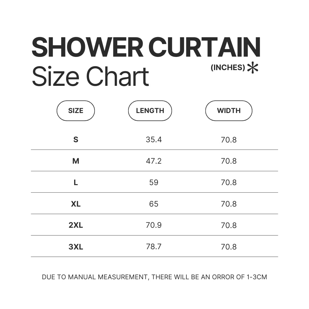 Shower Curtain Size Chart - Neon Genesis Evangelion UK Shop