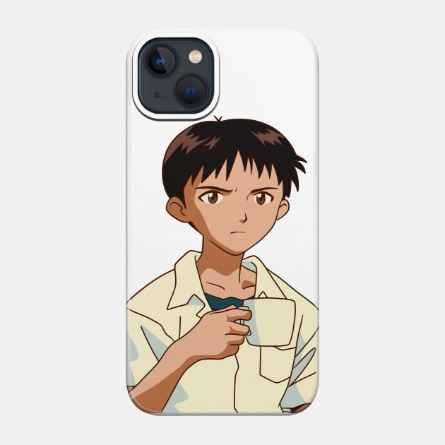 Evangelion Shinji Coffee Phone Case