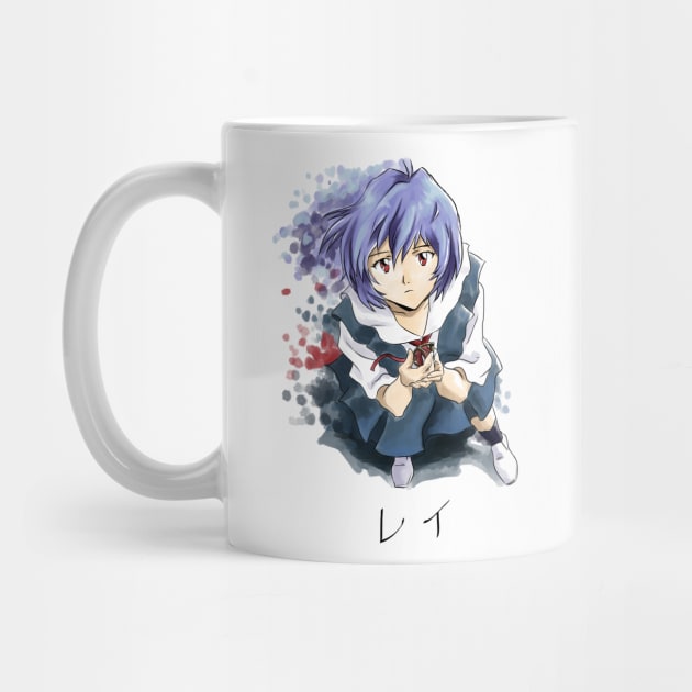 Evangelion Rei Watercolor Mug