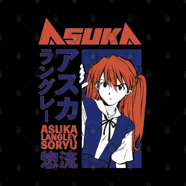Evangelion Asuka Langley Eva Japanese Aesthetics Red Blue Mug - Image 3