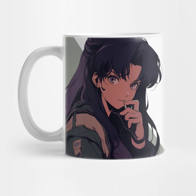 Evangelion Misato Katsuragi Cool Anime Girl Illustration Mug