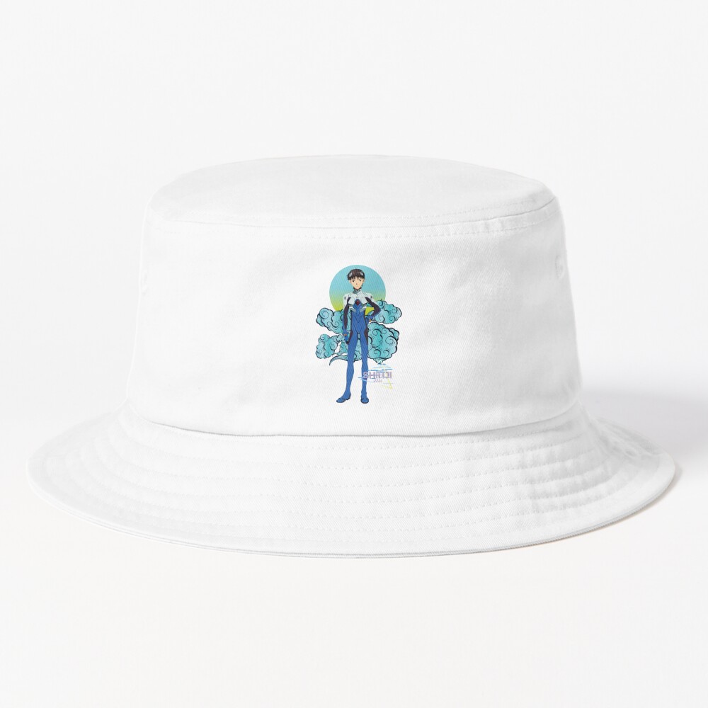 Evangelion Shinji Ikari Neon Genesis Rero Bucket Hat