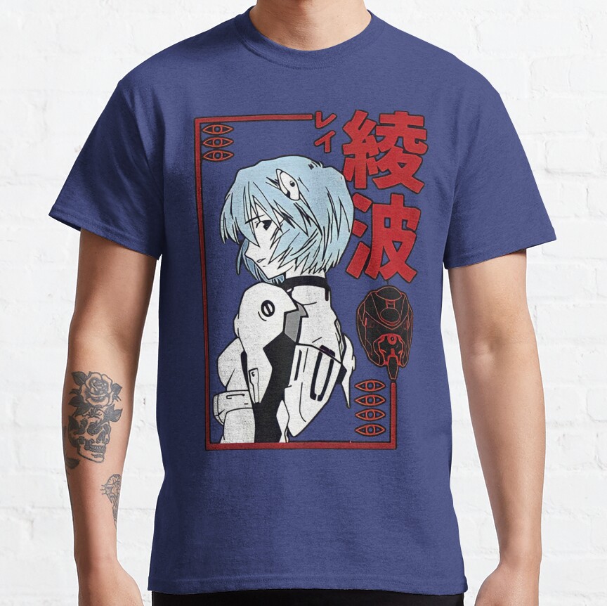 Rei Ayanami Red Style Gift Shirt T-shirt - Image 5