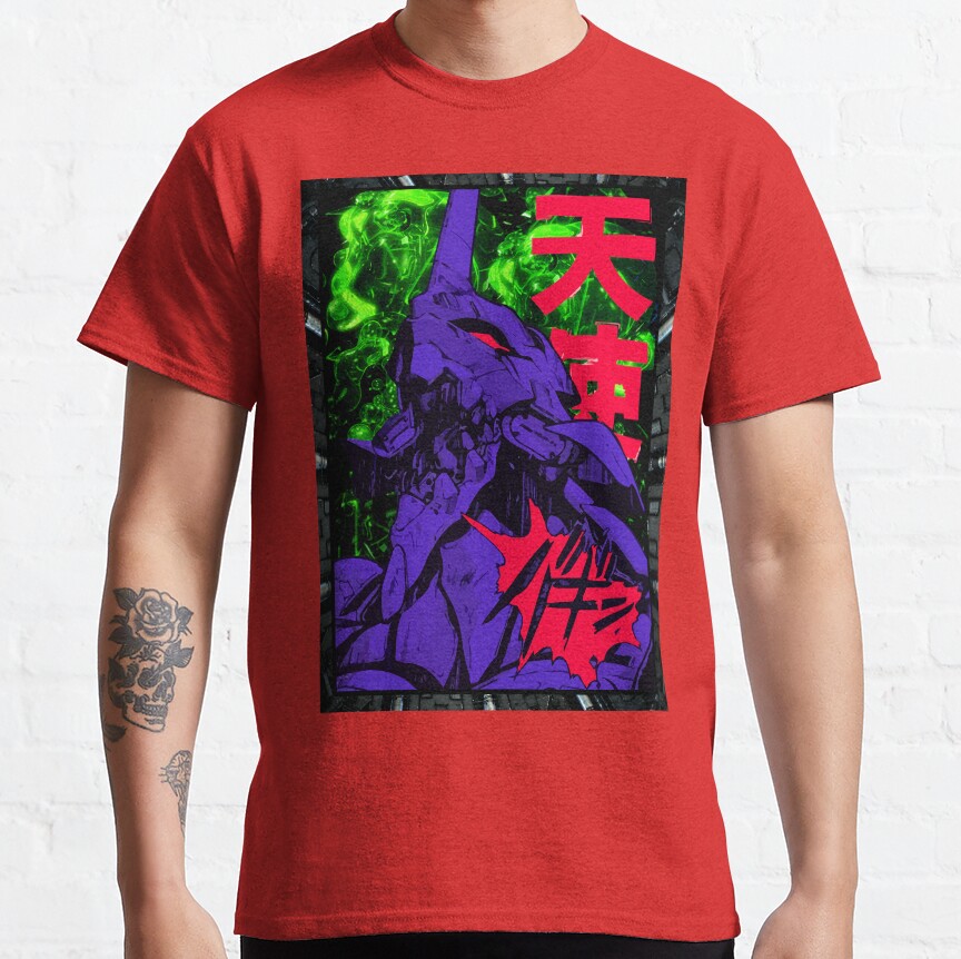 Neon Cyber Genesis Nerv Evangelion T-shirt - Image 6