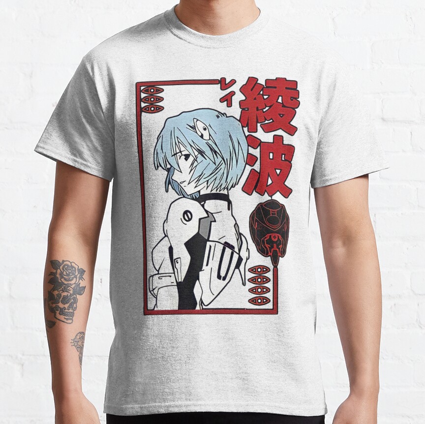 Rei Ayanami Red Style Gift Shirt T-shirt - Image 2