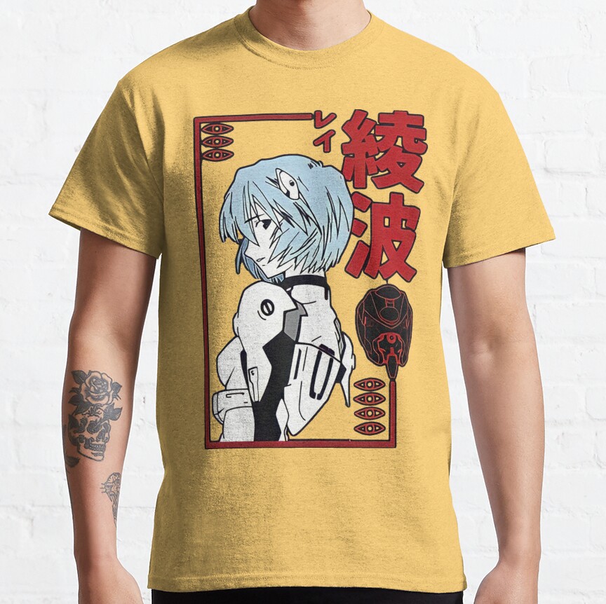 Rei Ayanami Red Style Gift Shirt T-shirt - Image 7