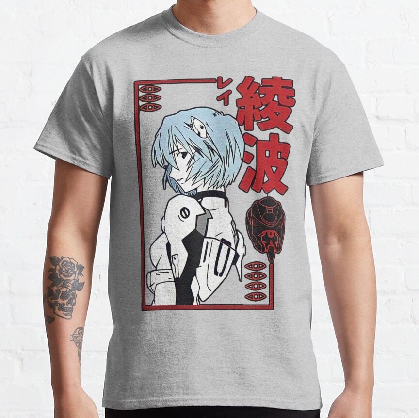 Rei Ayanami Red Style Gift Shirt T-shirt - Image 4