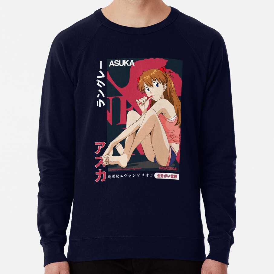 Asuka Langley Neon Genesis Evangelion Ikigaisekai Designs For Men And Women Sweatshirt - Image 6