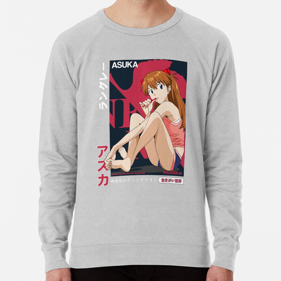Asuka Langley Neon Genesis Evangelion Ikigaisekai Designs For Men And Women Sweatshirt - Image 5