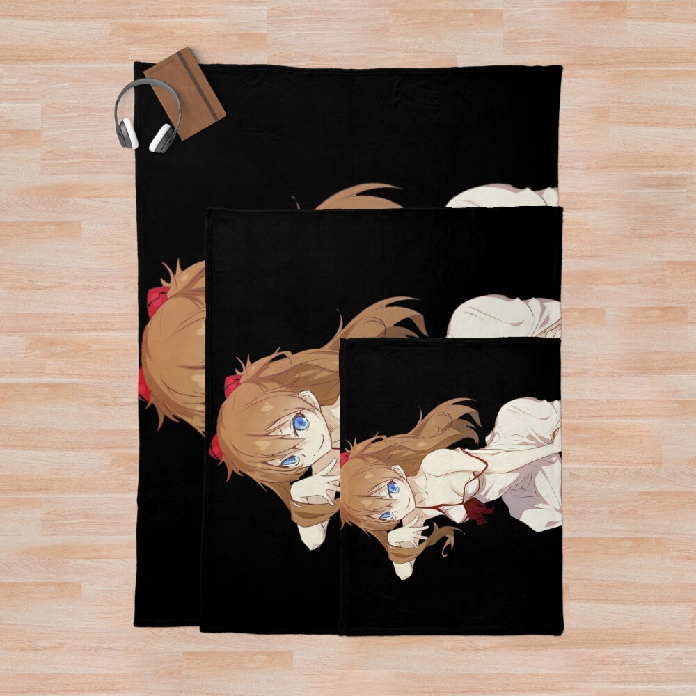 Misato Katsuragi Retro Design Evangelion Throw Blanket - Image 3
