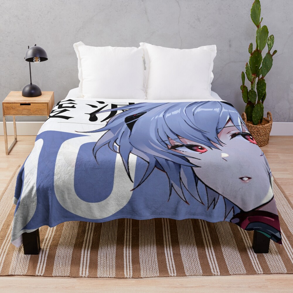 Magazine Rei Ayanami Evangelion Throw Blanket