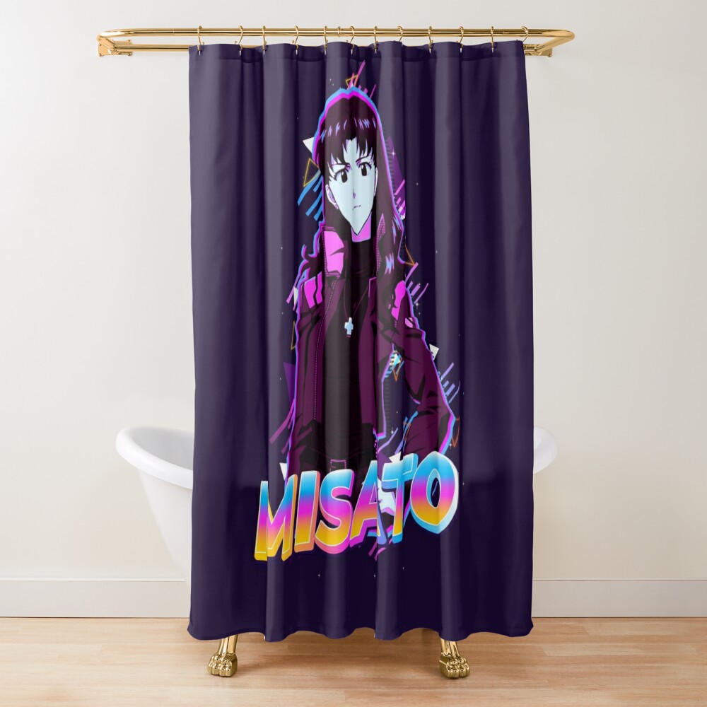 Eva Misato Neon Genesis Evangelion Shower Curtain