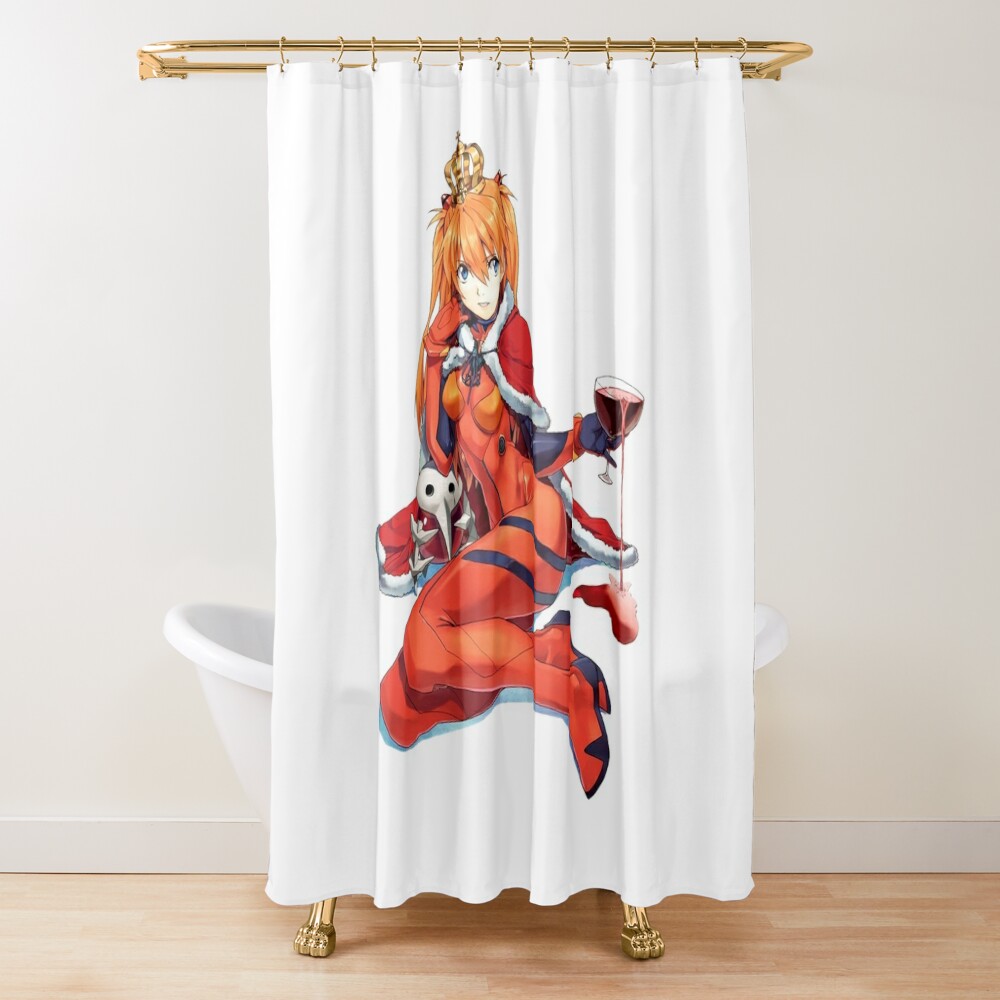 Asuka Langley Evangelion Shower Curtain
