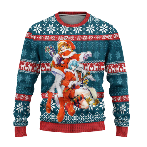 Evangelion Shinji Ikari NGE Ugly Christmas Sweater